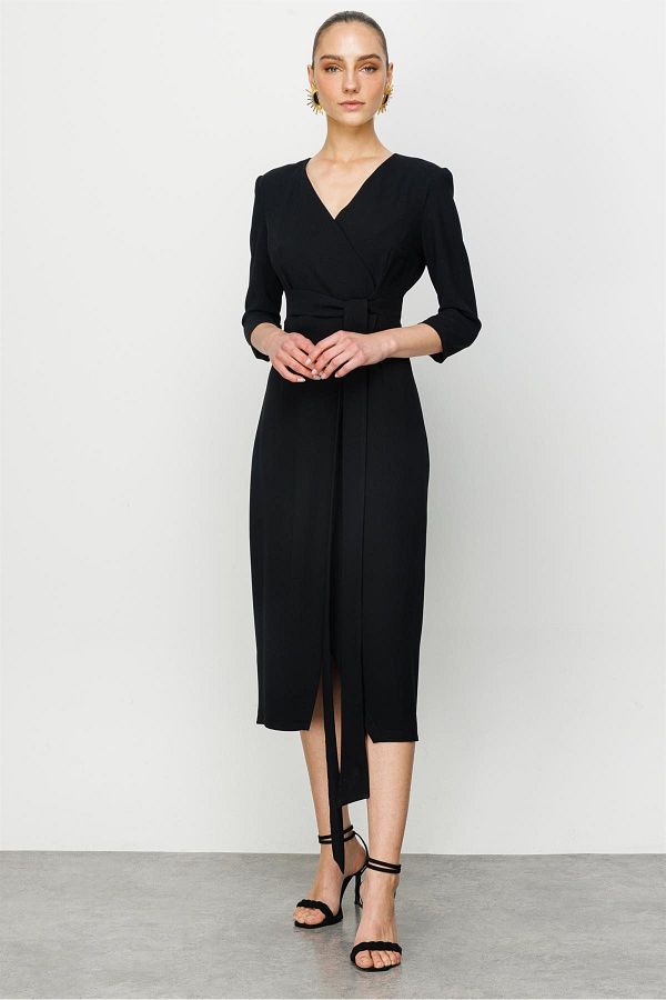 Double breasted wrap dress cheap