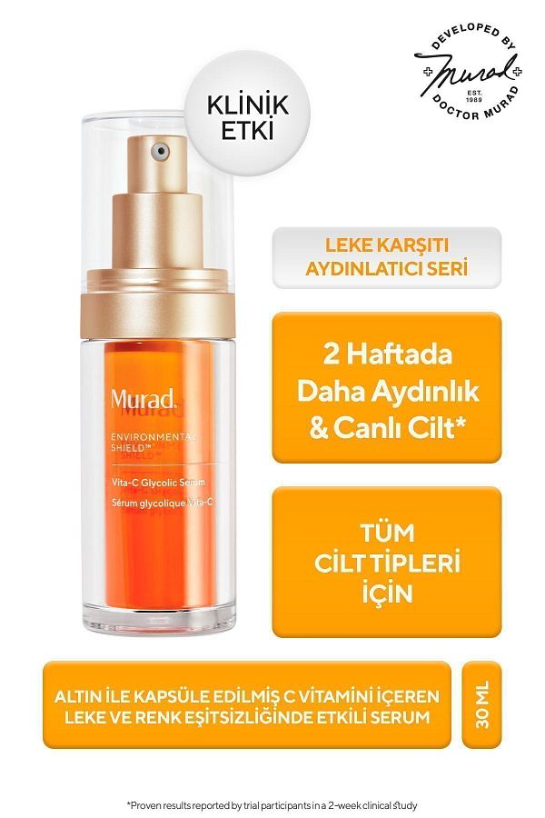 Murad-Vita-c Glycolic Serum - Blemish and Color Inequality Effect Containing Vitamin C Capsulated with Gold 1