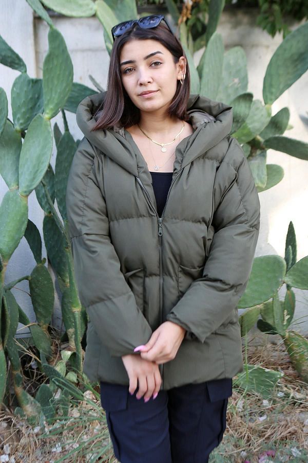 Khaki colored jacket women's outlet