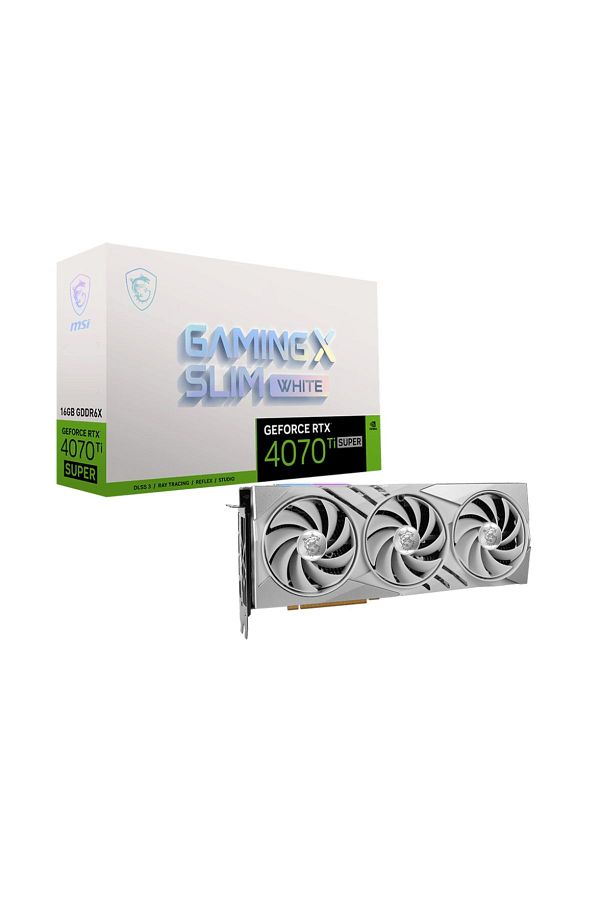 MSI-Geforce Rtx 4070 Ti - Super Gaming X Slim White 16Gb Gddr6X 256Bit Dx12 Gaming Graphics Card 1
