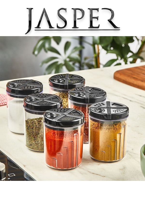 JASPER-JPR-0115 6 Pieces 300 ml Multi-Purpose Spice Set Spice Rack 1