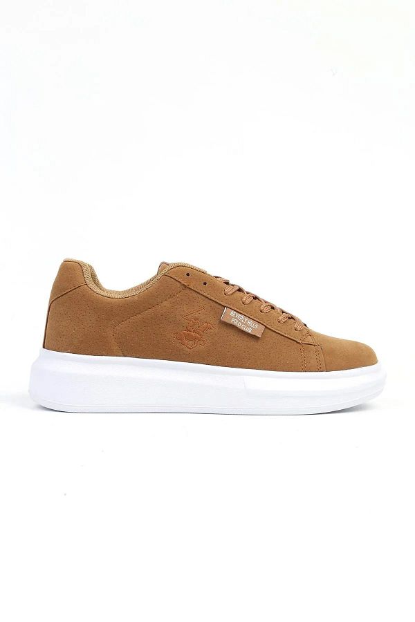 Beverly Hills Polo Club Tan Suede Light Comfortable Casual Sneakers Lace Up Trendyol