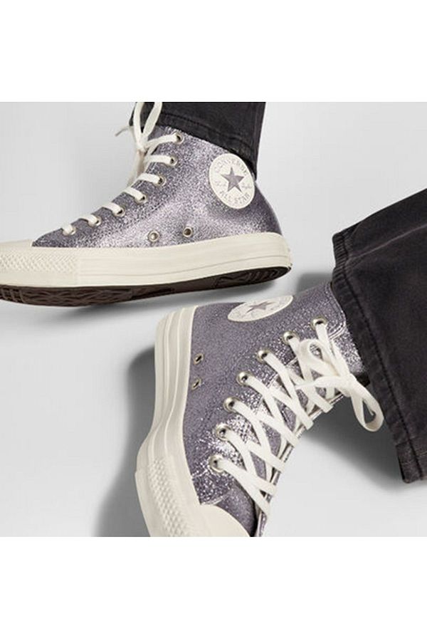 Sparkly grey converse best sale