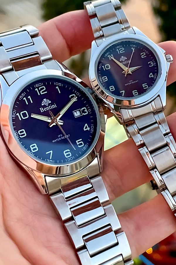 Bentini-Silver Color Couple Watch - Lover Watches, Women's and Men's Gift 1