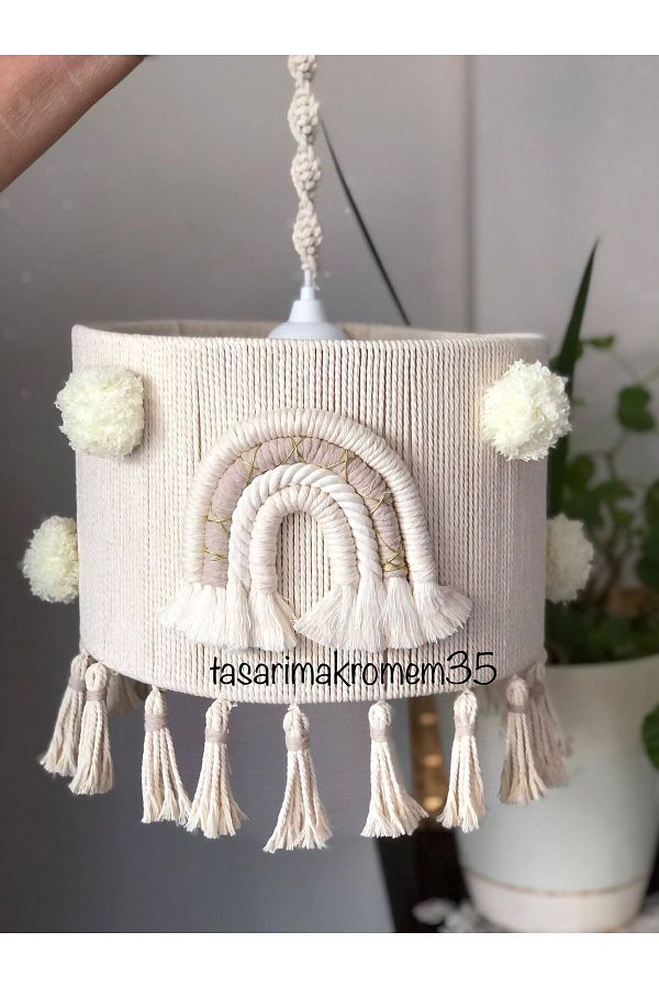 tasarimakromem35-Macrame Chandelier (Not Floor Lamp) 1