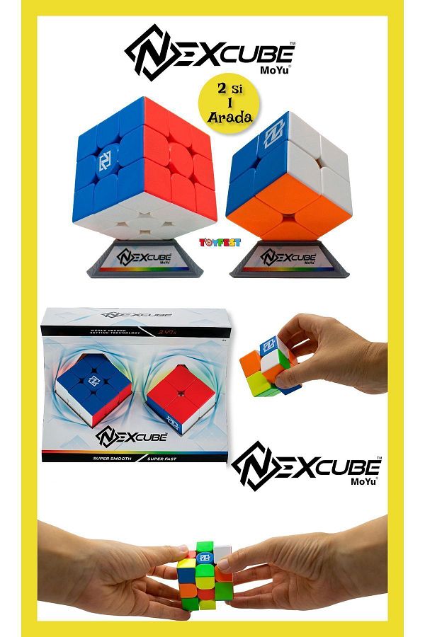 TOYFEST-Nexcube 2X2 + 3X3 Classic Set Intelligence Cube Intelligence Cube Rubik Cube 1