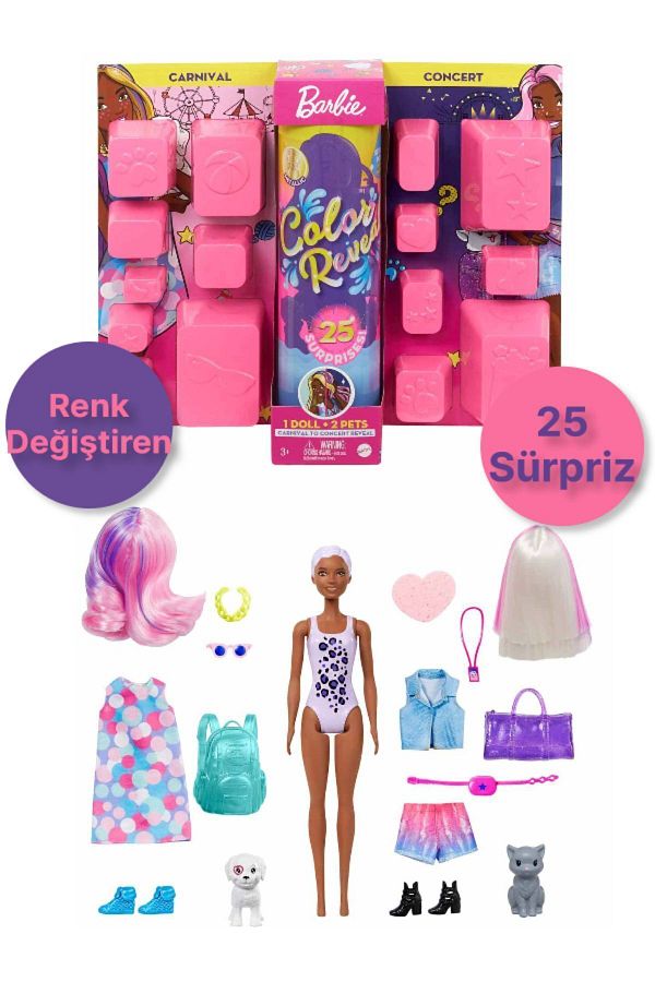 Barbie Ultimate Color Reveal Color Changing Surprise Dolls GPD54 Carnival Concert Trendyol