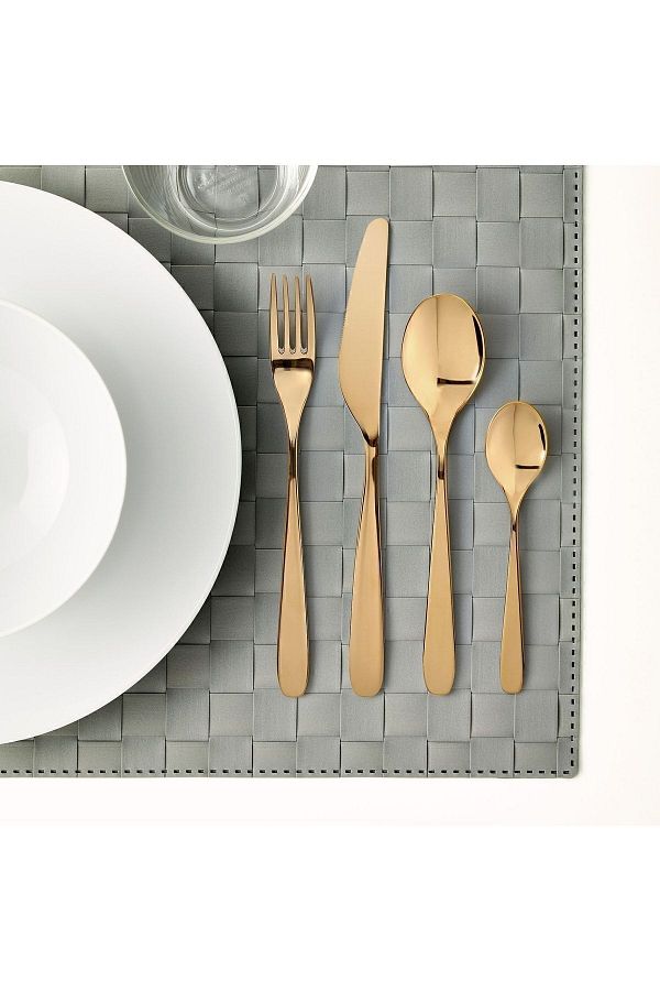 IKEA T llagd 6 Person Cutlery Set Brass Color 24 Pieces Gold Trendyol