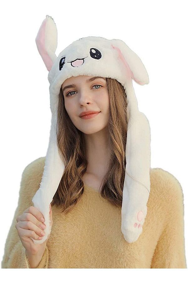 EBaby House Store-Rabbit Hat Plush Rabbit Hat with Moving Ears 1