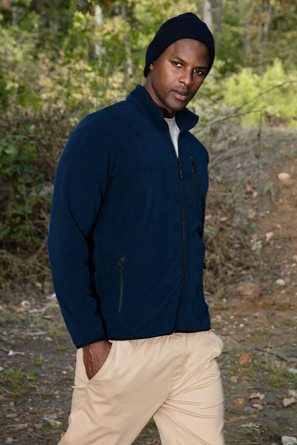 Buratti Men s Fleece Cardigan Slim Fit Zipper and Pocket Stand Collar 5906028 Trendyol