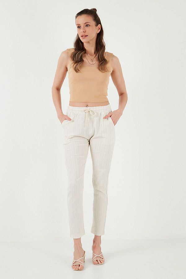 Lela-Pantaloni Slim Fit cu buzunare - PANTALONI5865297 1