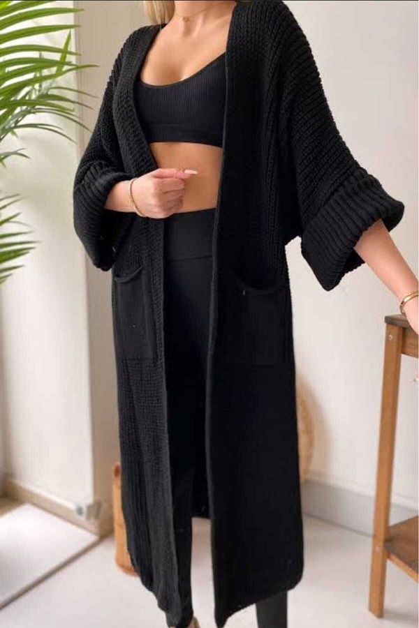 Wide sleeve cardigan top