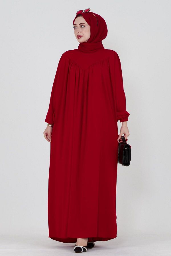Robe rouge hijab best sale