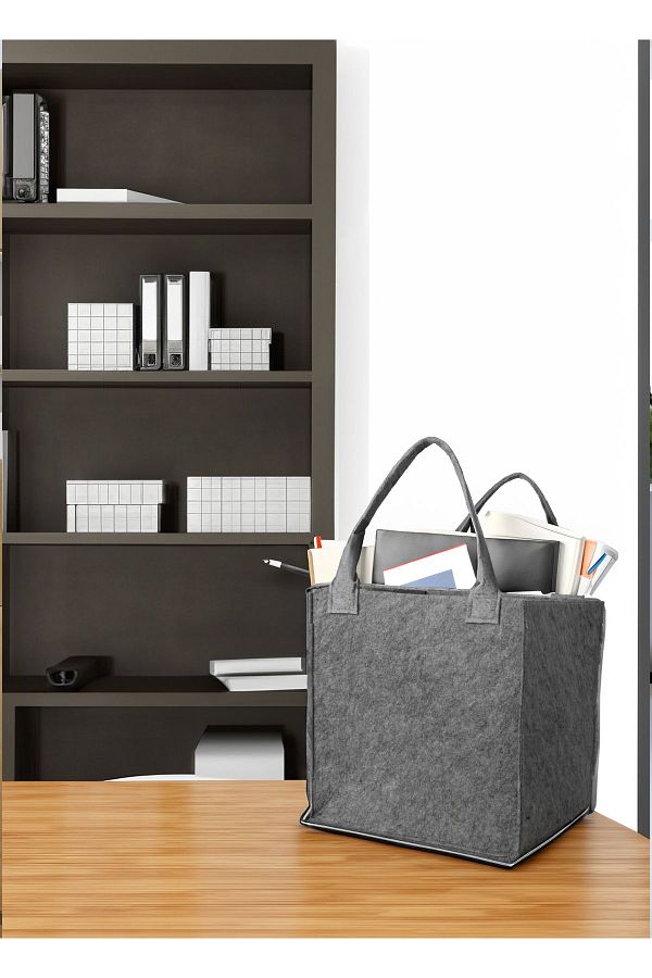 YUNUSOĞLU HOME-Multi-Purpose Felt Organizer In-Cabinet Organizer Storage Box with Handle 1