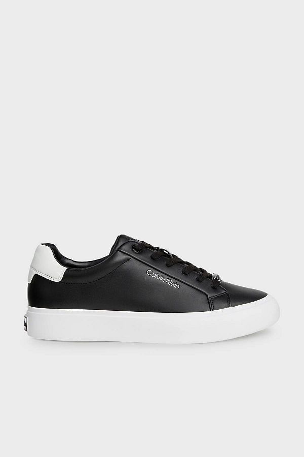 Calvin Klein Logo Leather Sneaker Shoes HW0HW020370GN SHOES HW0HW02037 0GN Trendyol