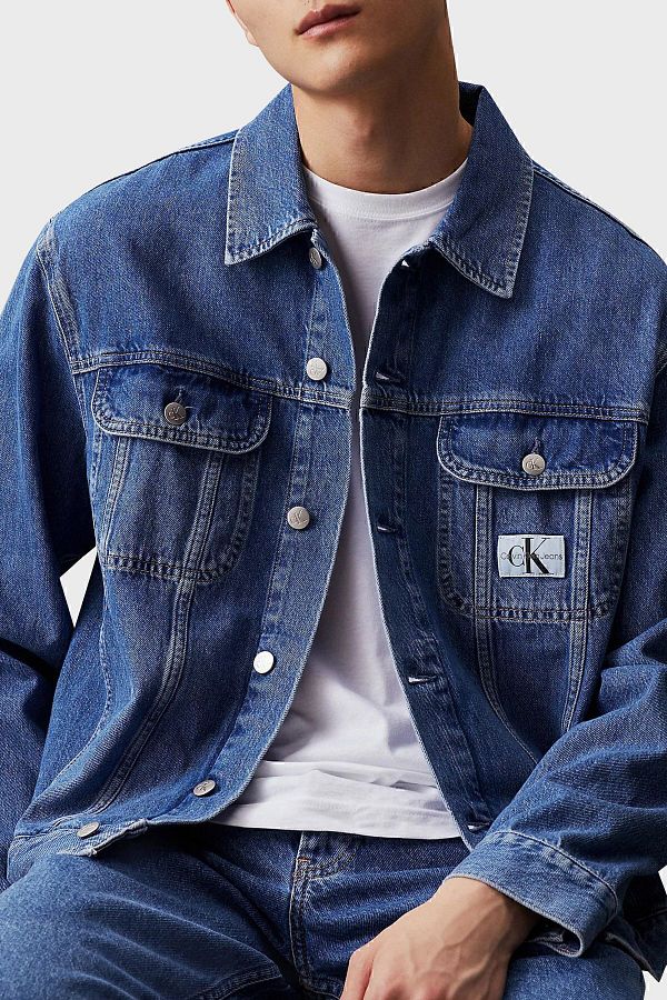 Calvin Klein Men s Denim Jacket Cotton Regular Fit J30J3257501A4 Model Trendyol