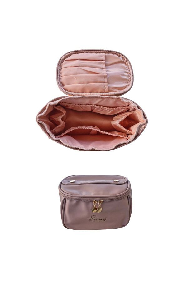 Cooky Portable Toiletry Bag Handle and Multifunctional Leather Makeup Bag Trendyol