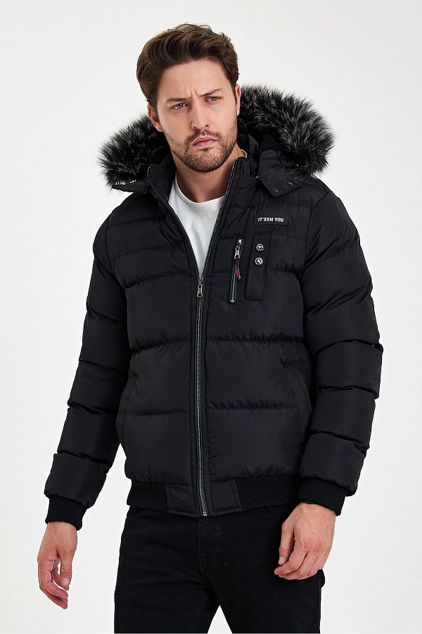 Mens fitted puffer jacket clearance
