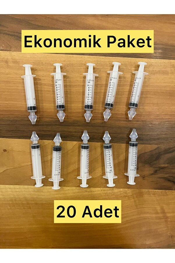 Magicway Burun Yıkama Kiti 20 Adet Şırıngalı Burun Aspiratörü Bebek Burun Temizleme Aparatı 20x Silikon Uç