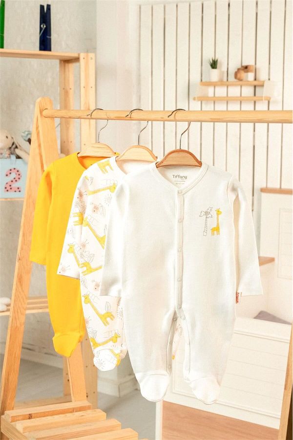 Tiffany-Happy Graffe Baby Jumpsuit Set of 3 - Int 24 18040 1