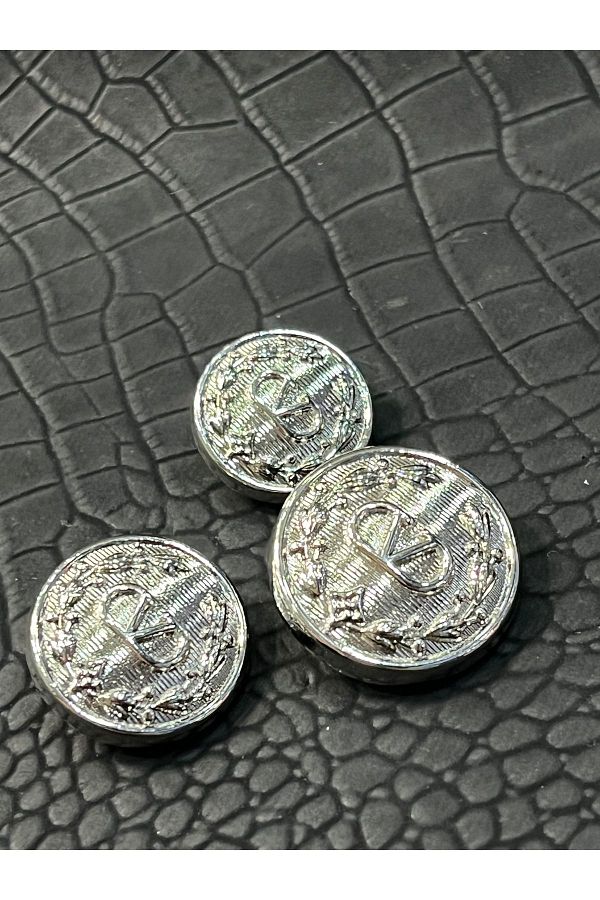 ODDA TASARIM ATÖLYESİ-Special Design Silver Button Set - 1-40 Size 1-36 Size 1-28 Size (3 Pcs) 1