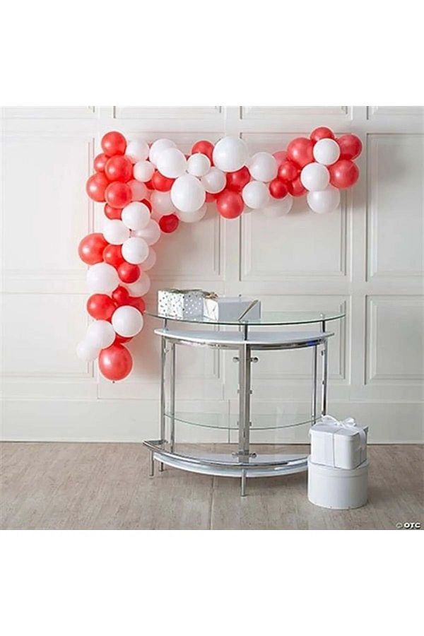 mucize balon-Red and White Opening Milled Festing Ballon Set 1