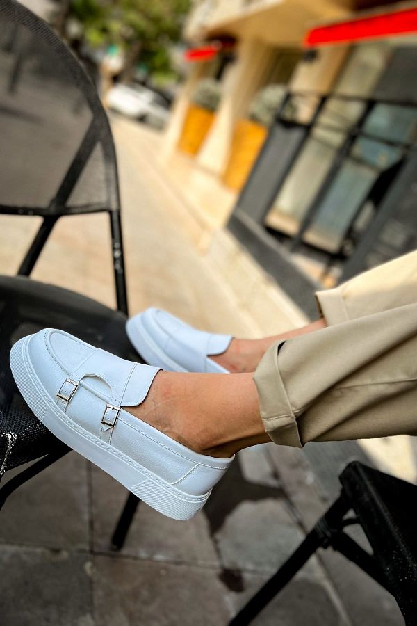 Paolo Zaccardi P417 Mancini Orthopedic Men s Shoes Casual Buckle Cbt White Trendyol