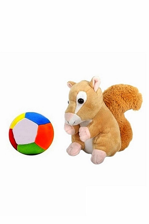 eker Adas 20 cm Plush Squirrel and 12 cm Plush Ball in 1 Toy Trendyol
