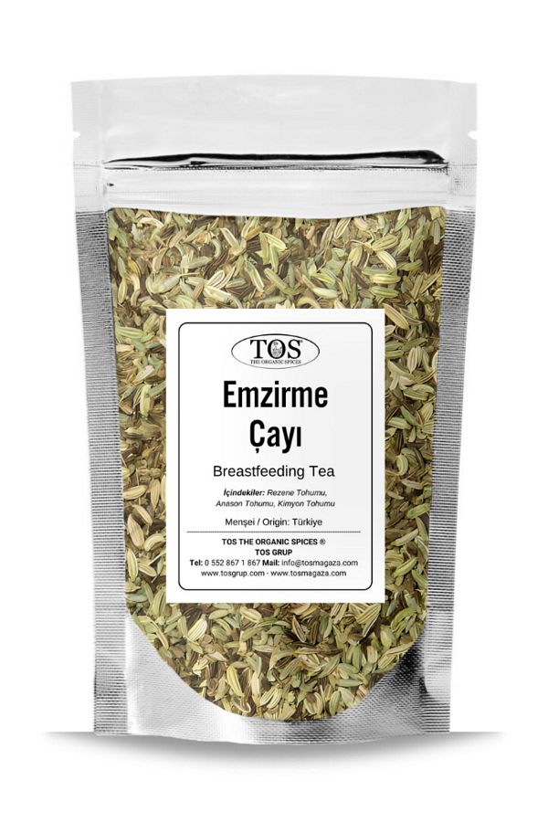 TOS The Organic Spices-250 جرام شاي الرضاعة الطبيعية باليانسون والكيمون والشمر (1. جودة) شاي الرضاعة - أنيس، كومين، فينيل 1