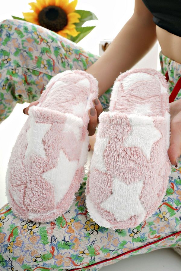 Modaf rsat Plush Washable Wool Women s Slippers Guest Dowry Bundle Bridal House Slippers with Fur Inside Trendyol