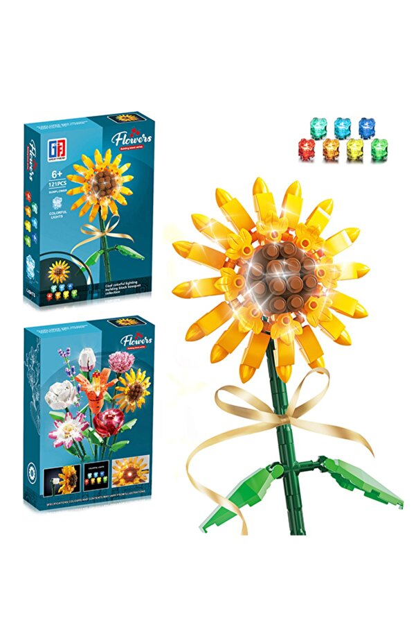 Gokidy Renkli Işıklı Blok Çiçek - Ayçiçeği