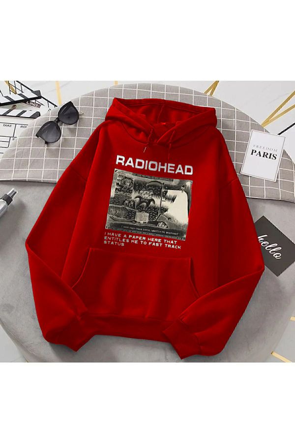 Favorim50ton Radiohead Dna Breeding Black Hoodie Thick Fabric Trendyol