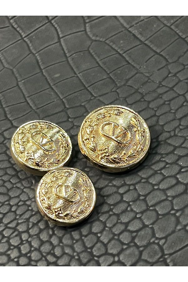 ODDA TASARIM ATÖLYESİ-Gold Special Design V.A.L.E.N.T.I.No - 1-40 Size 1-36 Size 1-32 Size Button (3 Pcs) 1