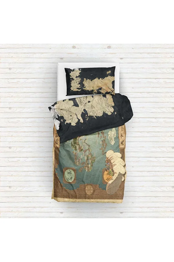 The Lucid Lab-Game of Thrones Map & Avatar the Last Airbender Map Double Sided Duvet Cover Set 200 cm X 220 cm 1