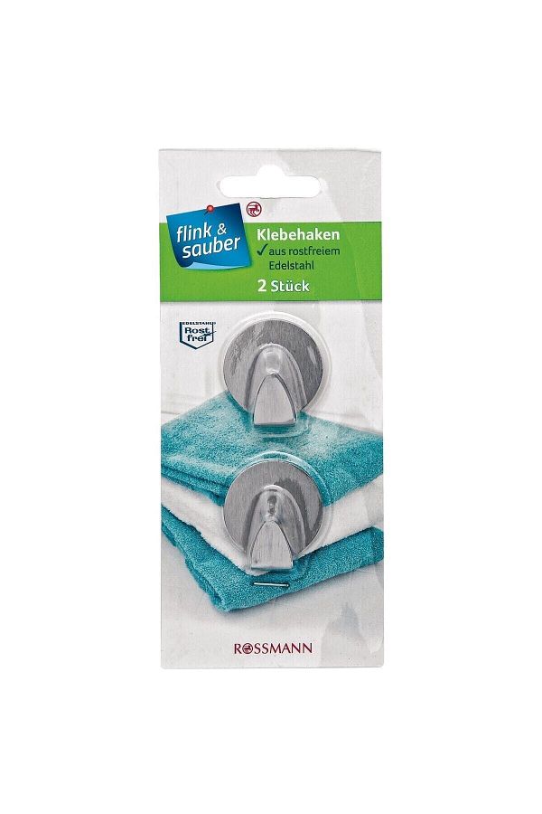 Flink Sauber-Flink & Sauber Adhesive Hanger Rectangular, Steel 2-Piece 1