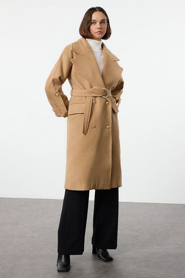 Camel color trench coat online