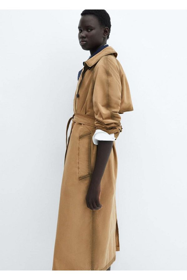 MANGO Distressed Trench Coat Look Trendyol