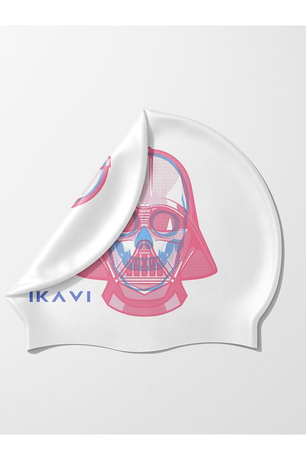 İKAVİ-High Quality Darth Vader Skull Printed Silicone Sea and Pool Cap 1