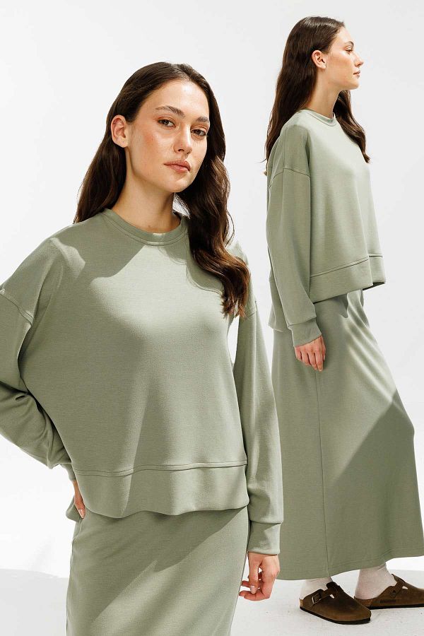 Sweatshirt with slits clearance