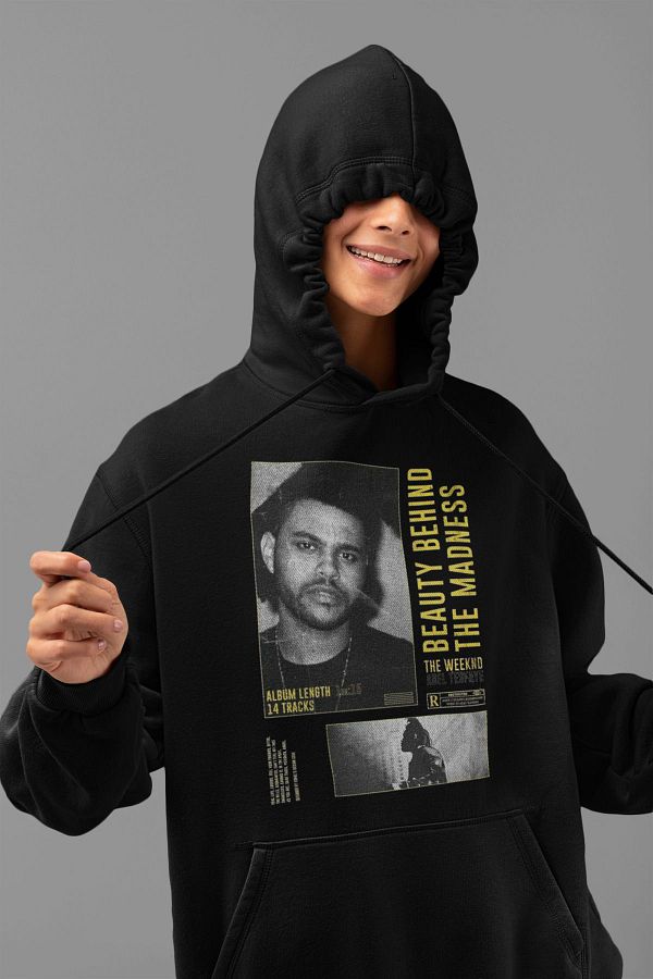 SEVBANO The Weeknd Beauty Behind the Madness Unisex Oversize Hoodie Trendyol