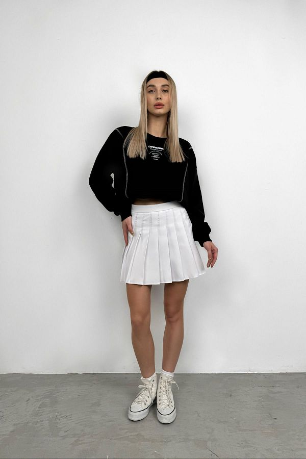 Mini pleated skirt white store