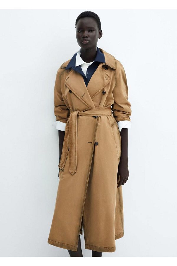 Distressed trench coat sales