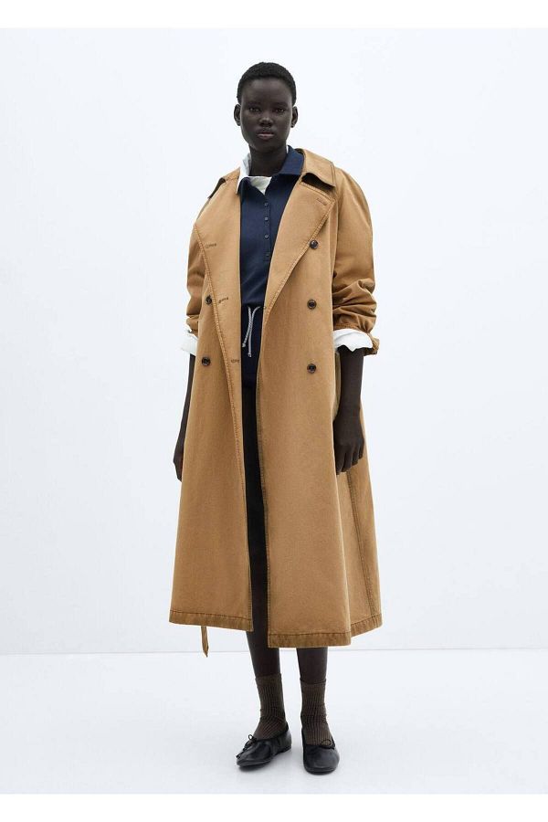 MANGO Distressed Trench Coat Look Trendyol