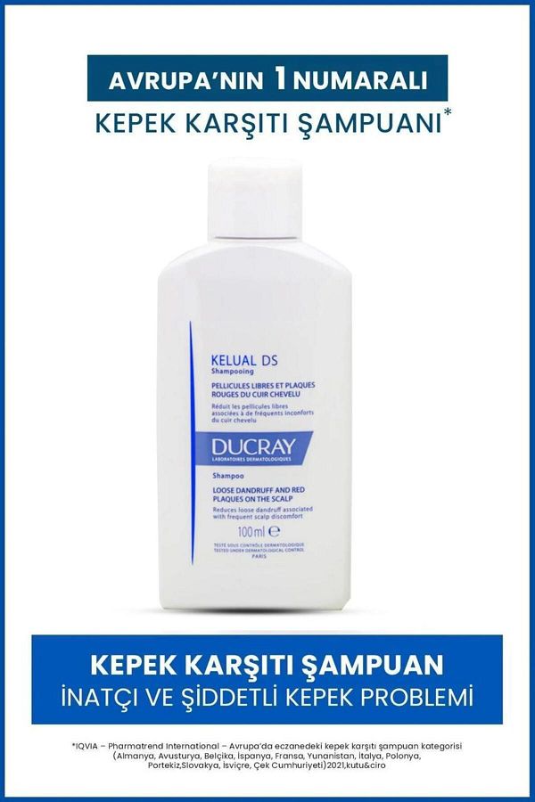 Ducray-100 ml Kelual Ds Anti-Dandruff Shampoo 1
