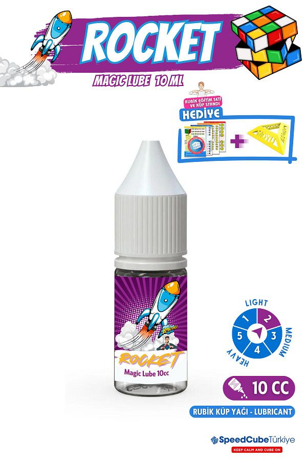 Galery Wood-Rocket No2 - Professional Rubik's Cube Oil, Brain Cube Lubricant, 10 ml 1