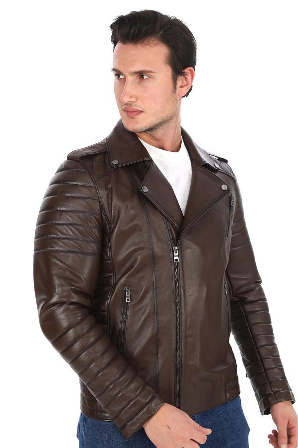 Nevzat ahin kucuktilki Men s Leather Sports Jacket Stylish Design Trendyol