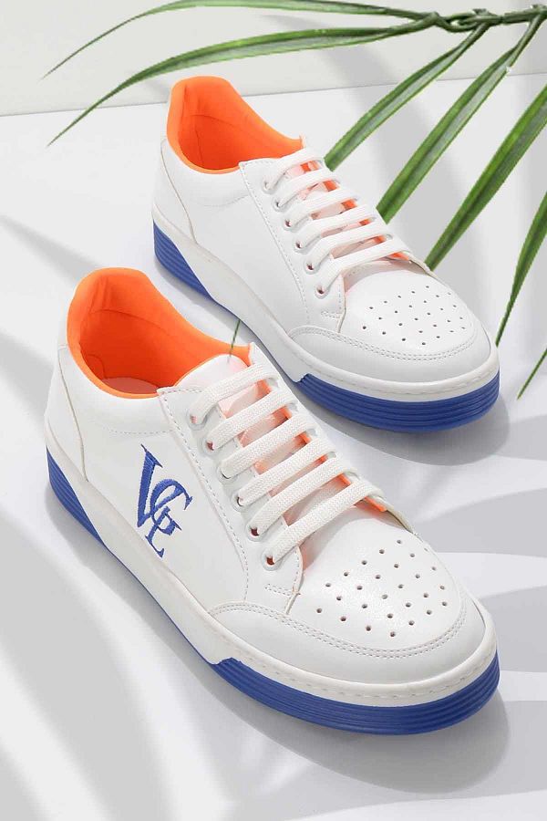 Saks white sneakers store