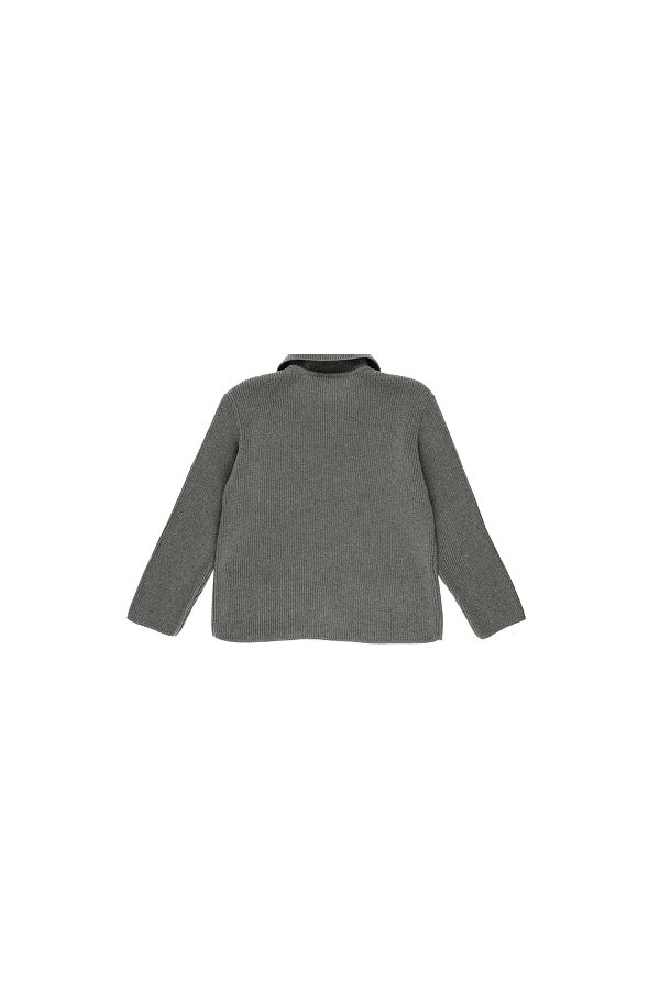 Panco Gray melange Knitwear Cardigan for Boys Trendyol