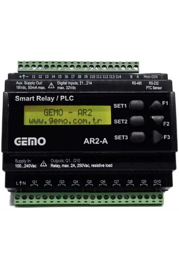 Gemo-Ar2-A 230Vac-14D Rail Type Ladder Logic Programmable Smart Relay / Plc 1