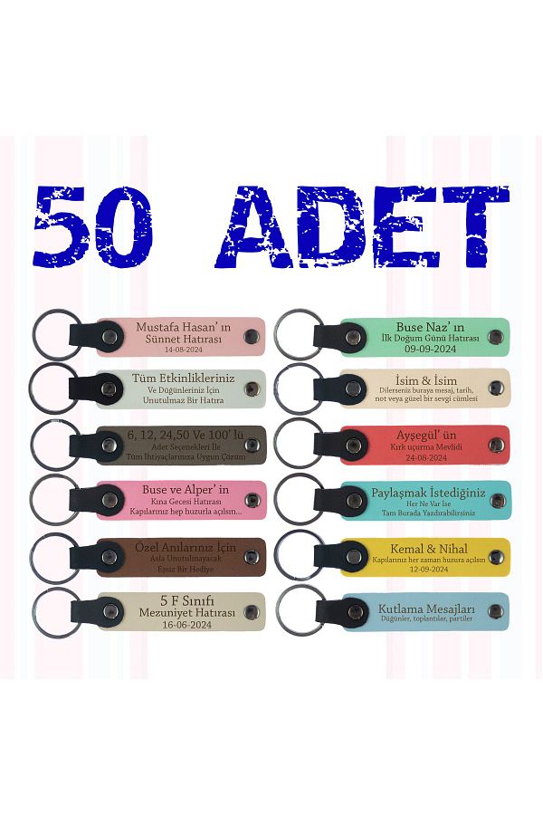 Asortishey-Set of 50 Special Production for Traditional Events - Memory And Souvenir Gift with Keychain 1